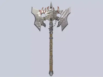 Orc axe Low-poly 3D model