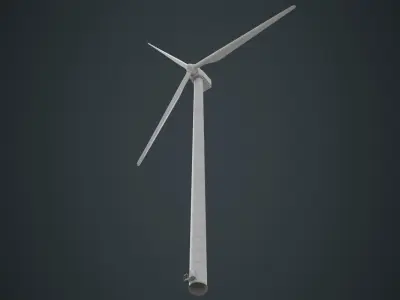 Wind Turbine 1B Low-poly 3D model