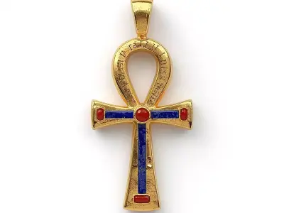 Ancient Egyptian Ankh Amulet 3D Prop Low-poly 3D model
