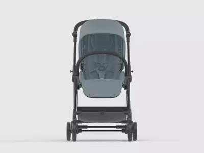 Baby stroller 3D model 3D model 9