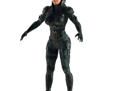 Sci-fi women Kate 3D model