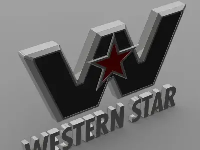 Western Star Logo 3D model by 3dlogoman