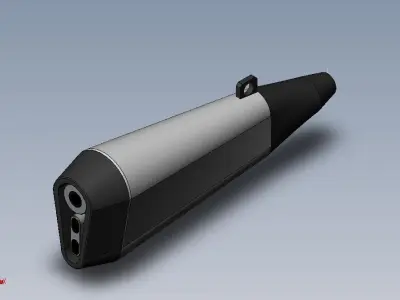 Racing BIke Muffler 3D model