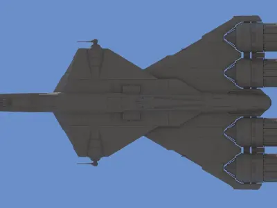 Fan ship design 3D model