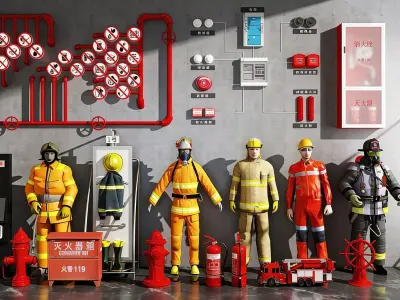 Fire Equipment Display 3D model