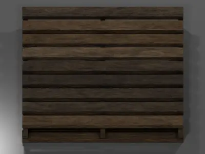 Standard Wood Pallet Low Poly  Low-poly 3D model