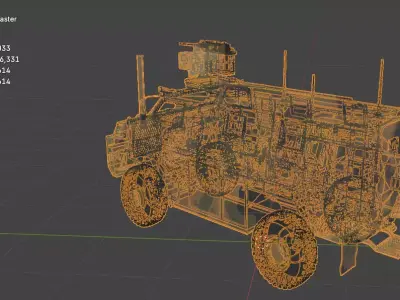 Bushmaster MRAP Low-poly 3D model