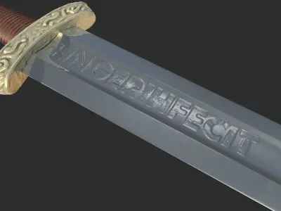 High Quality Viking Sword Free 3D model
