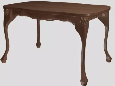 Hall Table Walnut 3D model