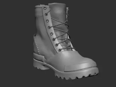 Boots military boot Low-poly 3D model purchase