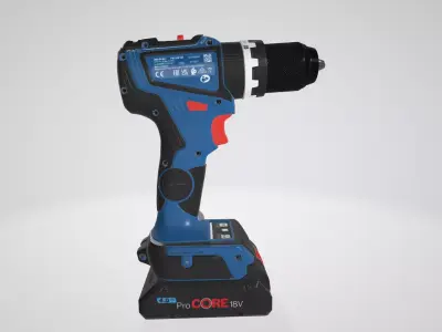 Bosch GSB 18V 65 18V Cordless Impact Drill Low-poly 3D model