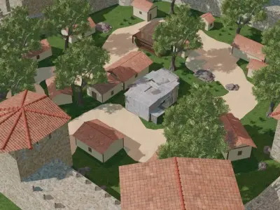 Ancient Walled Settlement Model 3D model