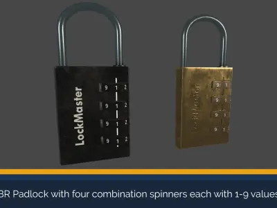 PBR Padlocks Model Pack Low-poly 3D model