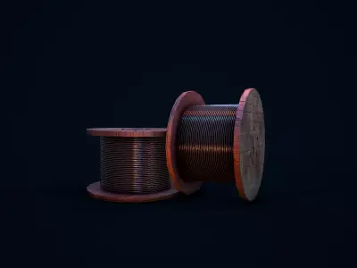 Cable Coil Low-poly 3D model purchase