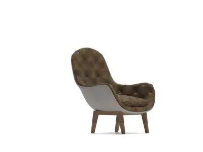 Armchair Tufted Design Free 3D model