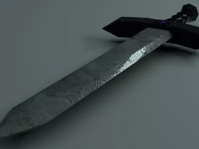 low-poly sword Free low-poly 3D model order