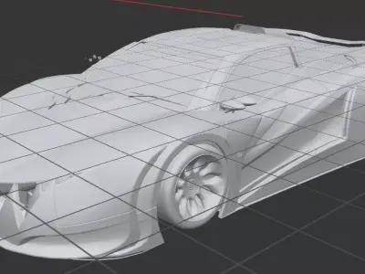 sport car  Free low-poly 3D model