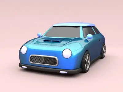 cartoon car 1 Free 3D model