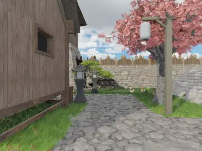 Japanese Castle Town Model 3D model