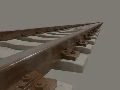 Railroad Tracks 3D model purchase