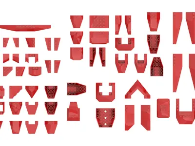 TwindBricks3D - 69 Bricks Slope Wedge collection 3D print model