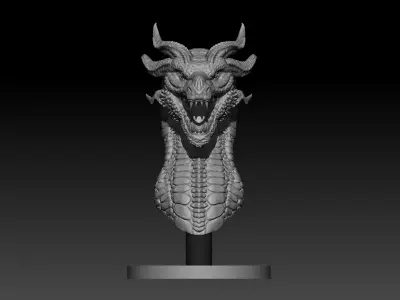 dragon head 3d print model 3D print model
