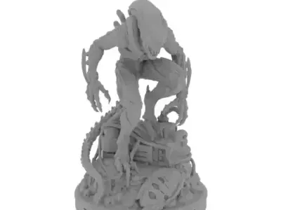 Xeno-Terror - Bio-Mechanical Stalker Miniatur 3D print model