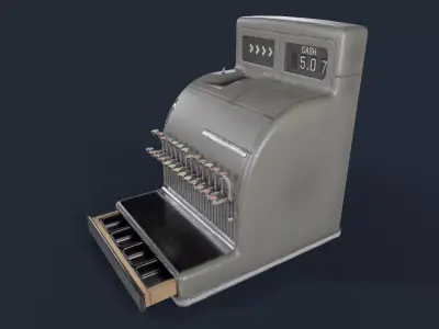Cash Register - Lowpoly Game Ready 3D Model Low-poly 3D model