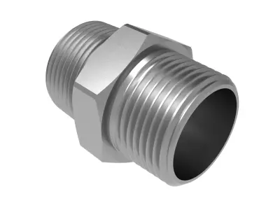 Straight Connector 1 NPT Male  3D model