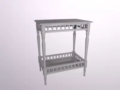 Antique End Table Low-poly 3D model