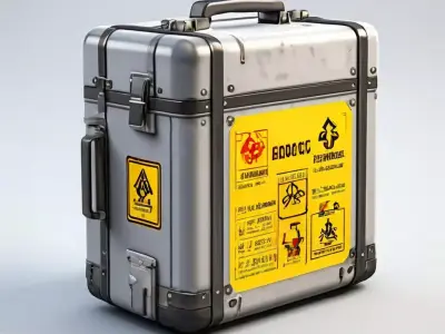 Metal Biohazard Suitcase Game Asset Low-poly 3D model