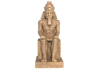 statue of Ramses 2 Low-poly 3D model