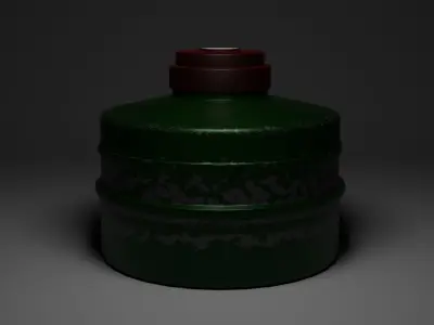Face gas mask filter Low-poly 3D model