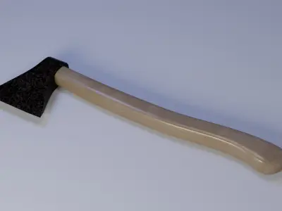 Wooden axe Free low-poly 3D model