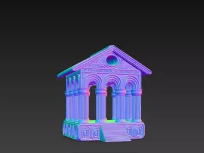 3D Roman House Architecture Model 3D print model