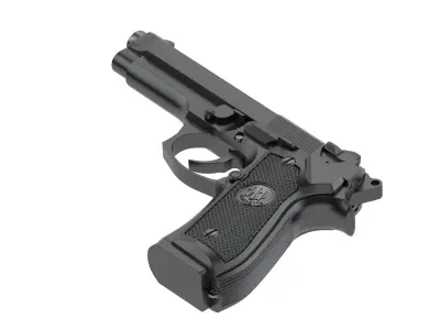 Beretta 92 Semi-Automatic Pistol 3D model