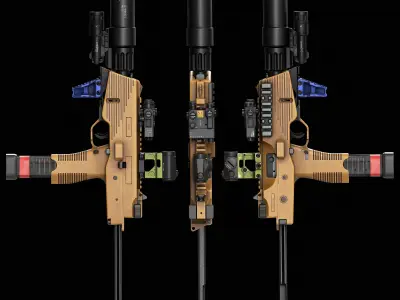 Aimpoint Micro T2 Red Dot Low-poly 3D model