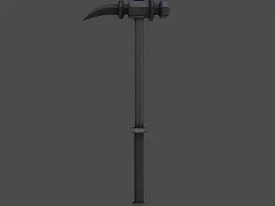 Knight hammer Low-poly 3D model
