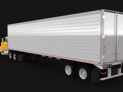 Super-Liner 1993 Box Trailer 3D model