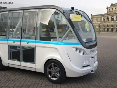  Compact Urban Electric Shuttle Vehicle White 