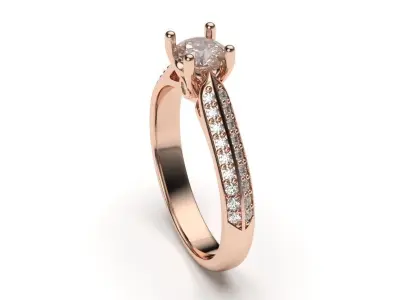solitaire with ring sizes  8 part S39 3D print model