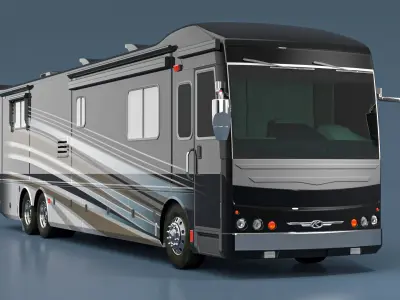 Luxury Motorhome RV Coach 3D model