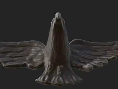 Eagle wooden Free low-poly 3D model