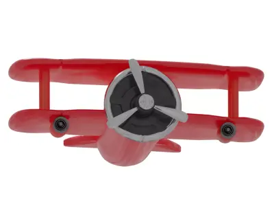 Plane 3d model Low-poly 3D model