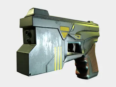 Laser Gun  Low-poly 3D model