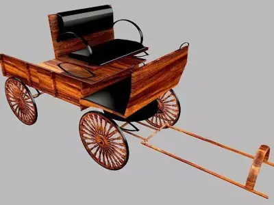 Horse carriage 3D model purchase
