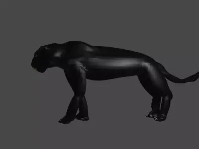 Low Poly Panther   Game-Ready 3D Model Low-poly 3D model