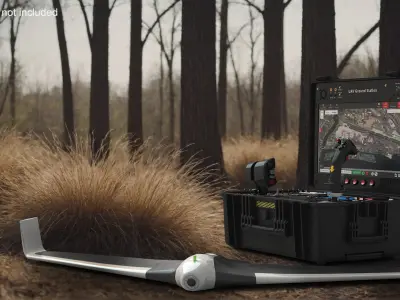 UAV Control Station with Drone 3D model