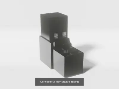 Connectors for square tubing 3D Model Pack
