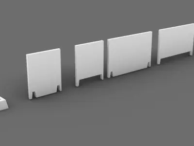 Type 2 soviet industrial concrete fence PO-2 3D print model